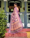 Linen 130 By Almari Pure Linen Saree With Tassels Wholesale Suppliers In Mumbai